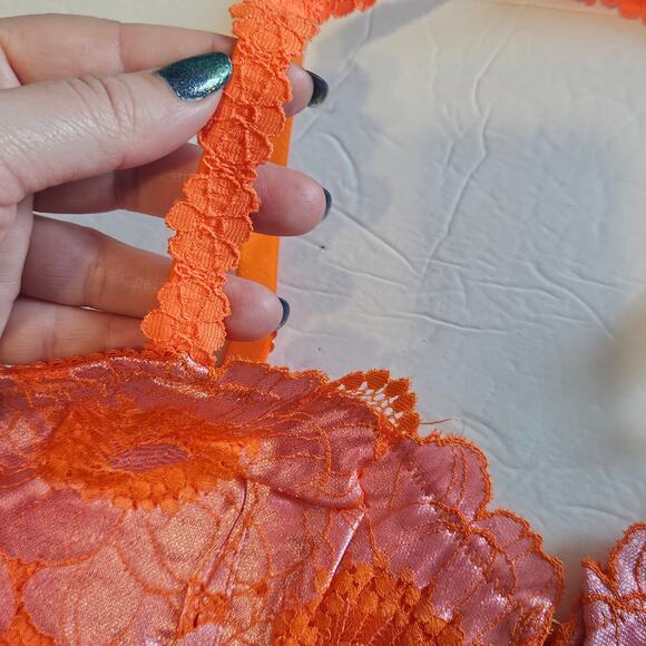 Savage X Fenty Perfect Poppy Lace Bralette Seashell Purple Women's Size Large - Picture 5 of 7